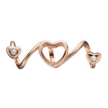 Christina Soulmate bred rosaforgyldt charm, med små hvide topaz, model 630-R80 købes hos Guldsmykket.dk her